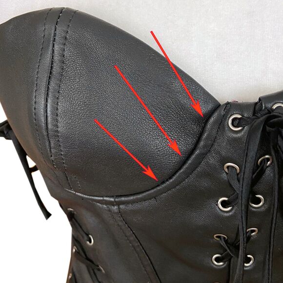 Kiki de Montparnasse Corset Effect Midi Dress Size 6 Black Lambskin Silk Lining - Picture 15 of 16